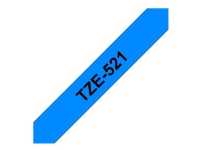 Brother TZe-521 - Sort på blått - Rull (0,9 cm x 8 m) 1 cassette(s) laminert teip - for Brother PT-D210, D600, H110, H200 P-Touch PT-1005, E110, H107 P-Touch Cube Plus PT-P710