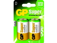 GP Batteries Super Alkaline D, Single-use battery, D, Alkalinsk, 1,5 V, 2 stykker, Flerfarget