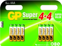 GP Super Alkaline - Batteri 8 x AAA - Alkalisk