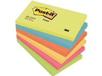 Post-it 655-TFEN - Noter - 76 x 127 mm - 600 ark (6 x 100) - neongrønn, ultrablå, neonoransje, ultrarosa, ultragul