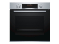Bosch Serie 6 HBA5560S0 - Ovn - innebygd - fordypning - bredde: 56 cm - dybde: 55 cm - høyde: 58.5 cm - med selvrens - Klasse A - rustfritt stål