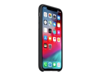 Apple - Baksidedeksel for mobiltelefon - silikon - svart - for iPhone XS