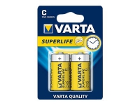 Varta Superlife 2014 - Batteri 2 x C - Karbonsink