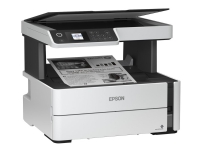 Epson EcoTank ET-M2170 - Multifunksjonsskriver - S/H - ink-jet - påfyllbar - A4/Legal (medie) - opp til 20 spm (trykking) - 250 ark - USB, LAN, Wi-Fi - hvit