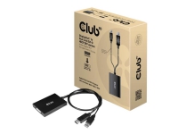 Club 3D - DisplayPort / DVI-adapter - dobbeltlenke - USB (kun strøm), DisplayPort (hann) til DVI-D (hunn) - DisplayPort 1.2a - 60 cm - USB-strøm, aktiv