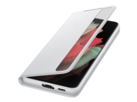 Samsung Smart Clear View Cover EF-ZG998 - Lommebok for mobiltelefon - lysegrå - for Galaxy S21 Ultra 5G