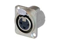 Neutrik NC3FD-LX, XLR, Aluminium, Nikkel/gull, IP40, 2,5 mm², 1500 V