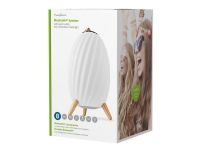 Nedis SPBT35810WT - Høyttaler - for bærbar bruk - trådløs - Bluetooth - 30 watt - hvit/grå