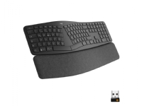 Logitech ERGO K860 - Tastatur - trådløs - 2.4 GHz, Bluetooth 5.0 - Pan Nordic