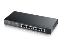 Zyxel GS1900-8HP - Switch - smart - 8 x 10/100/1000 (PoE+) - stasjonær, veggmonterbar - PoE+ (70 W)