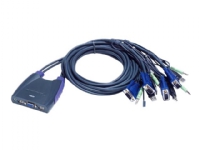 ATEN Petite CS64US - KVM / lyd / USB-svitsj - 4 x KVM/lyd/USB - 1 lokalbruker - stasjonær