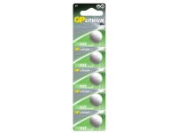 GP Batteries Lithium CR2025, Oppladbart batteri, CR2025, Lithium-Manganese Dioxide (LiMnO2), 3 V, 10 stykker, Sølv