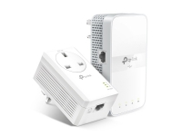 TP-Link TL-WPA7617 KIT - Strømlinjeadaptersett - HomePlug AV (HPAV), IEEE 1901 - 802.11a/b/g/n/ac - Dobbeltbånd - veggpluggbar