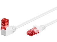 CAT 6 Patchkabel vinklet 1x 90°, U/UTP, hvid