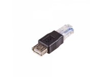 Akyga AK-AD-27, RJ45, USB 2.0 type A, Svart