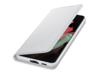 Samsung Smart LED View Cover EF-NG998 - Lommebok for mobiltelefon - lysegrå - for Galaxy S21 Ultra 5G