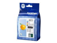 Brother LC3211 Value Pack - 4-pack - svart, gul, cyan, magenta - original - blekkpatron - for Brother DCP-J572, DCP-J772, DCP-J774, MFC-J890, MFC-J895
