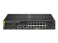 HPE Aruba 6100 12G Class4 PoE 2G/2SFP+ 139W Switch - Switch - Styrt - 12 x 10/100/1000 (PoE+) + 2 x 1 Gigabit / 10 Gigabit SFP+ + 2 x 1000Base-T - rackmonterbar - PoE+ (139 W)