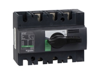 SCHNEIDER ELECTRIC Lastadskiller 3 poler In:160A / 400V AC22A Un max:690V Din-skinne/plade monteret med sort drejehåndtag HxBxD 100x135x62,5mm