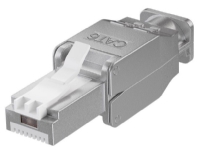 Goobay 38293, RJ45 male (8P8C), Grå, Hvit, Plastikk, Cat6, U/FTP (STP), Gull