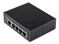 StarTech.com Industrial 5 Port Gigabit PoE Switch, 30W, Power Over Ethernet Switch, Hardened GbE PoE+ Unmanaged Switch, Rugged High Power Gigabit Network Switch IP-30 Housing/-40 C to 75 C - Gigabit Ethernet PoE (IESC1G50UP) - Switch - ikke-styrt - 4