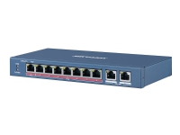 Hikvision DS-3E0310HP-E - Switch - ikke-styrt - 7 x 10/100 (High PoE) + 1 x 10/100 (PoE+) + 2 x 10/100/1000 (opplink) - stasjonær - High PoE / PoE+ (110 W) - DC-strøm