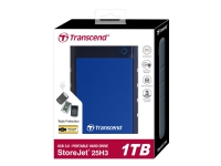 Transcend StoreJet 25H3B - Harddisk - 1 TB - ekstern (bærbar) - 2.5 - USB 3.0
