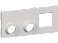 LAURITZ KNUDSEN LK FUGA® antenne/dataudtag 2 modul tilbehør afdækning for TV, R og RJ45 - Lysegrå.