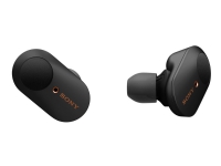 Sony WF-1000XM3 - True wireless-hodetelefoner med mikrofon - i øret - Bluetooth / 2,4 GHz radiofrekvens - NFC - aktiv støydemping - svart