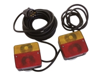 HP Autozubehör Anhænger-belysningssæt 7-polet Blinklys, Bremselys, Positionslys bagved 12 V inkl. lygteholder , inkl. magnetholder