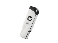 PNY v236w, 64 GB, USB Type-A, 2.0, 14 MB/s, Uten lokk, Sort, Sølv