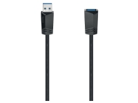 Hama 00200628, 1,5 m, USB A, USB A, 5000 Mbit/s, Sort