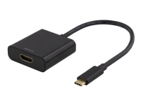DELTACO USBC-HDMI8 - Ekstern videoadapter - USB-C - HDMI - svart