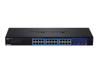 TRENDnet TEG 30284 - Switch - smart - 24 x 10/100/1000 + 4 x 10 Gigabit SFP+ - rackmonterbar