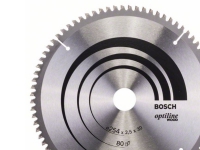 Bosch Optiline Wood - Sirkelformet sagblad - for tre - 254 mm - 80 tenner