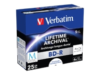 Verbatim M-Disc - 5 x BD-R - 25 GB 4x - blekkstråleskrivbar overflate - CD-eske