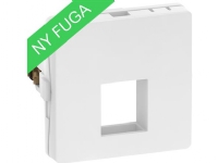 LAURITZ KNUDSEN Dataudtag FUGA T1 - 1 modul indsats, for 1 stk. Keystone konnektor (L), leveres uden konnektor, farve: hvid