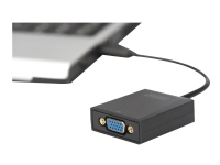 DIGITUS USB 3.0 to VGA Adapter - Ekstern videoadapter - USB 3.0 - VGA - svart