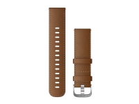 Garmin Quick Release Band - Klokkestropp for smart armbåndsur - 130 - 200 mm - sølvmaskinvare, brown Italian leather - for Legacy Hero Series First Avenger vívoactive 4