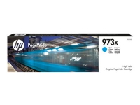 HP 973X - Høy ytelse - cyan - original - PageWide - blekkpatron - for PageWide Managed MFP P57750, P55250 PageWide Pro 452, 477