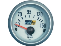 raid hp 660221 Bil indbygningsinstrument Olietemperatur-visning måleområde 50 - 150 °C Sølv-serie Blå-hvid 52 mm