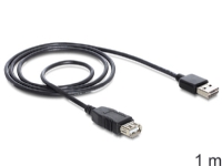 Delock EASY-USB - USB-forlengelseskabel - USB (hunn) til USB (hann) - 1 m - svart