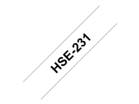 Brother HSe-231 - Svart på hvitt - Rull (1,2 cm x 1,5 m) 1 rull(er) slange - for P-Touch PT-D600, D800, E500, E550, E800, H101, P750, P900, P950 P-Touch EDGE PT-P750