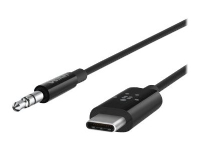 Belkin RockStar - Lydkabel - USB-C hann til ministereojakk hann - 91.4 cm - hvit