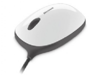 Microsoft Express Mouse - Mus - høyre- og venstrehåndet - optisk - 3 knapper - kablet - USB - hvit, blå