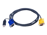 ATEN 2L-5203UP - Video- / USB-kabel - HD-15 (VGA) (hann) til USB, HD-15 (VGA) (hann) - 3 m