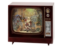 Konstsmide 4383-000 TV med julemand og dyr Varmhvid, Flerfarvet LED (RGB) Brun Snedækket , Fyldt med vand, Timer, med kontakt