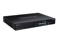 TRENDnet TPE BG102G - Switch - ikke-styrt - 8 x 10/100/1000 (PoE++) + 4 x 10/100/1000 (PoE+) + 2 x SFP - rackmonterbar - PoE++ (240 W) - AC 100 - 240 V