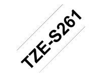 Brother TZe-S261 - Ekstra sterk adhesiv - svart på hvitt - Rull (3,6 cm x 8 m) 1 cassette(s) laminert teip - for P-Touch PT-3600, 530, 550, 9200, 9400, 9500, 9600, 9700, 9800, D800, E800, P900, P950