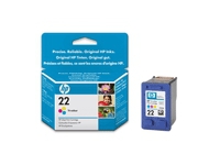 HP 22 - Farge (cyan, magenta, gul) - original - blekkpatron - for Deskjet F2149, F2179, F2185, F2210, F2224, F2240, F2288, F2290, F375 Officejet 56XX